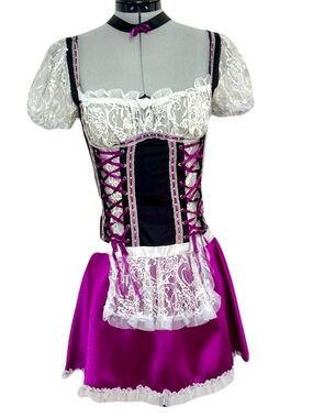 Vintage Gretchen Beer Girl Corset Costume Set S